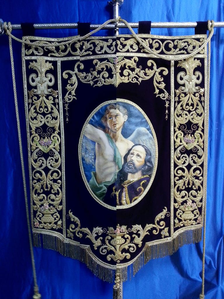 Estandarte de Jesús y el ángel